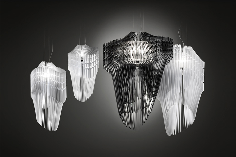 Aria and Avia lamps by Zaha Hadid