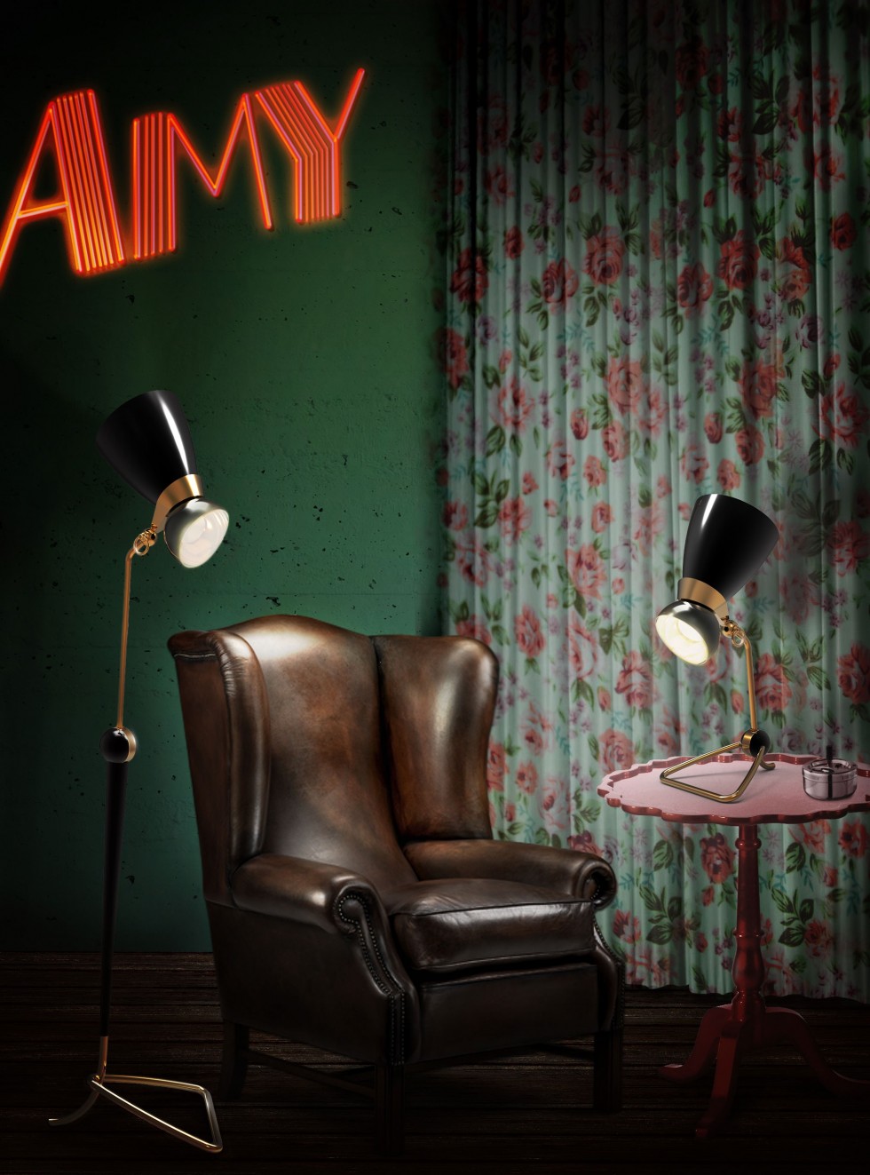 "5 Interior Lighting Design Ideas for Milan Luxury Houses-Delightfull Amy floor and table lamp"