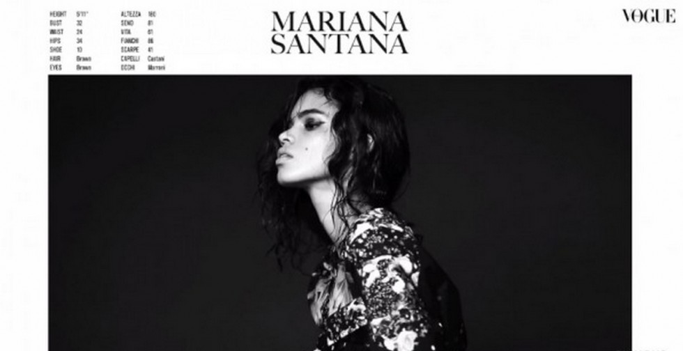 "Behind the scenes Vogue Italia December 2013-Resort Collections-Model Cards Mariana Santana"