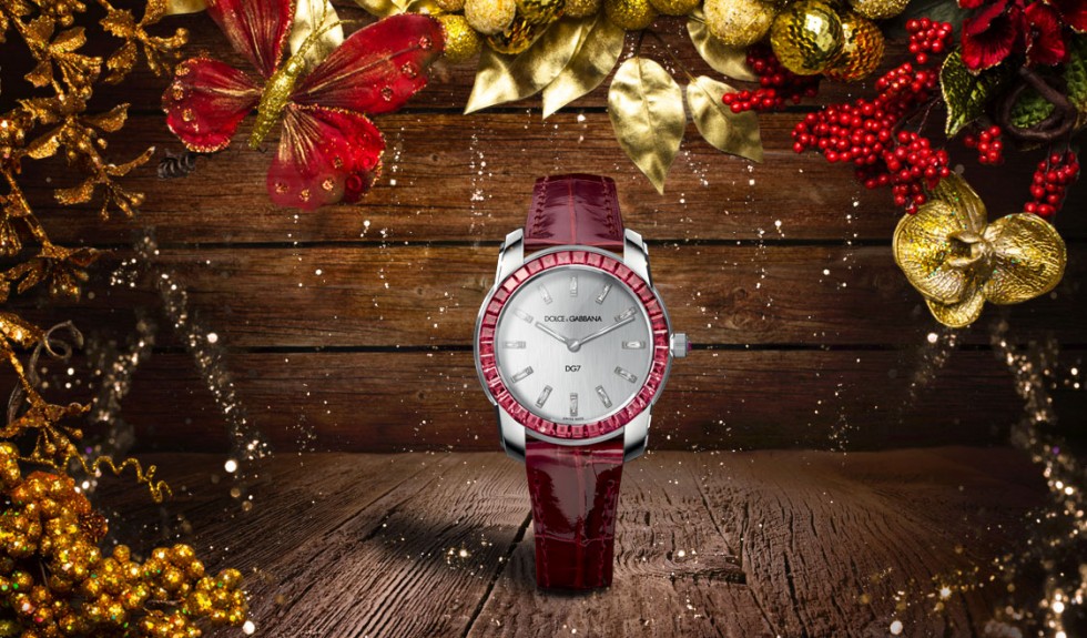 "Milan Design Agenda gives you a Christmas Guide Shopping-D&G ruby-watch"