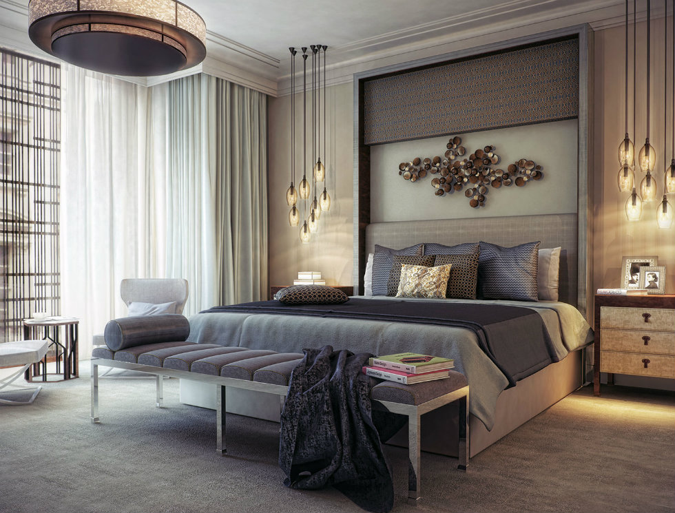 Master bedroom decor - great lighting ideas for hospitaliy industry