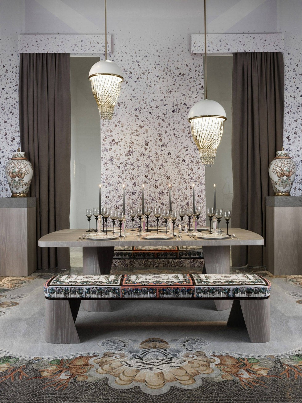 Luxury dining room design with Versace Home Decor