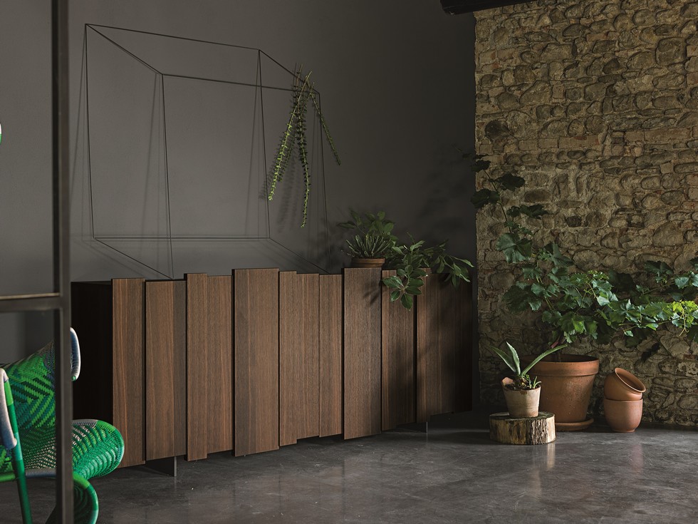 credenza to decorate your living room with italian furniture brands STRIPE by Dall'Agnese