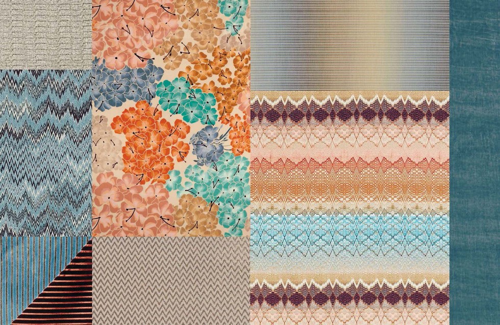 Missoni textiles Copper Geranium collection