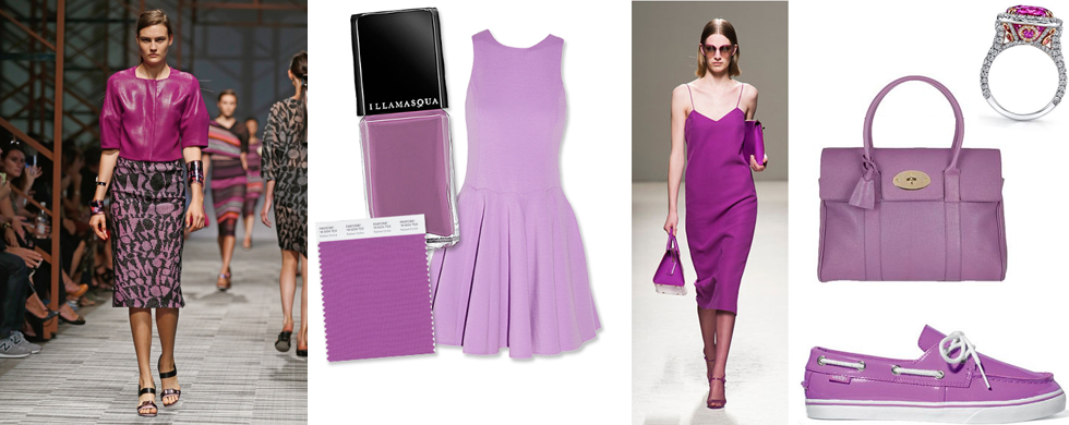 "Milan Fashion Trend 2014 Pantone's Radiant Orchid-Pinterest Moodboard Cover"