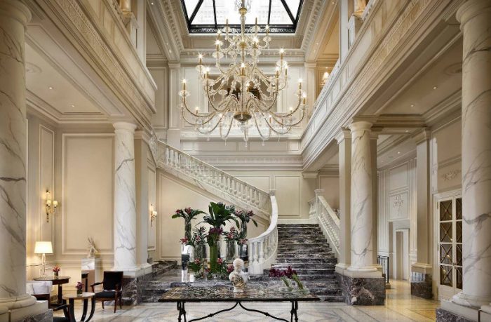 Inside the luxurious hotel Palazzo Parigi in Milan