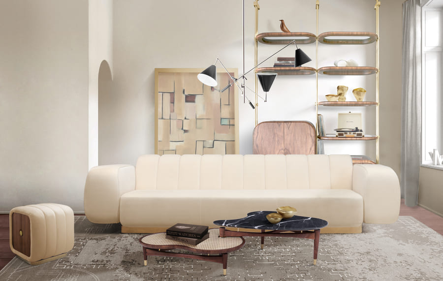 With a minimalist and modern design, this living room looks absolutely amazing! The Novak Sofa combines some details from mid-century style with a contemporary design vision.