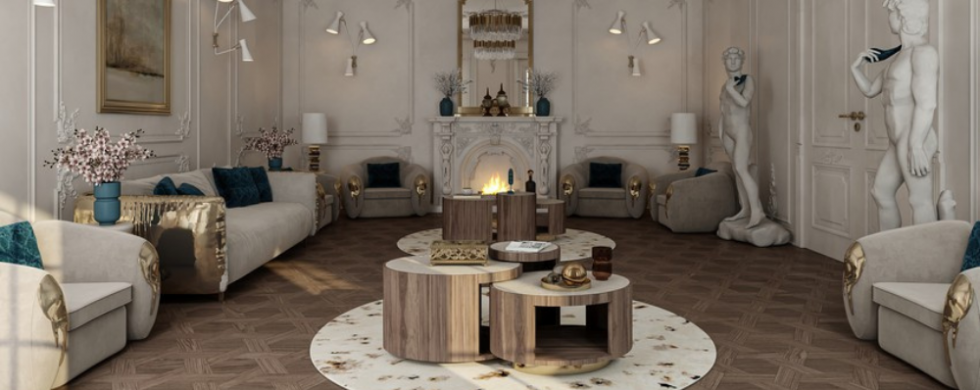 Opulent Modern Classic Living Room By Badr Ghali