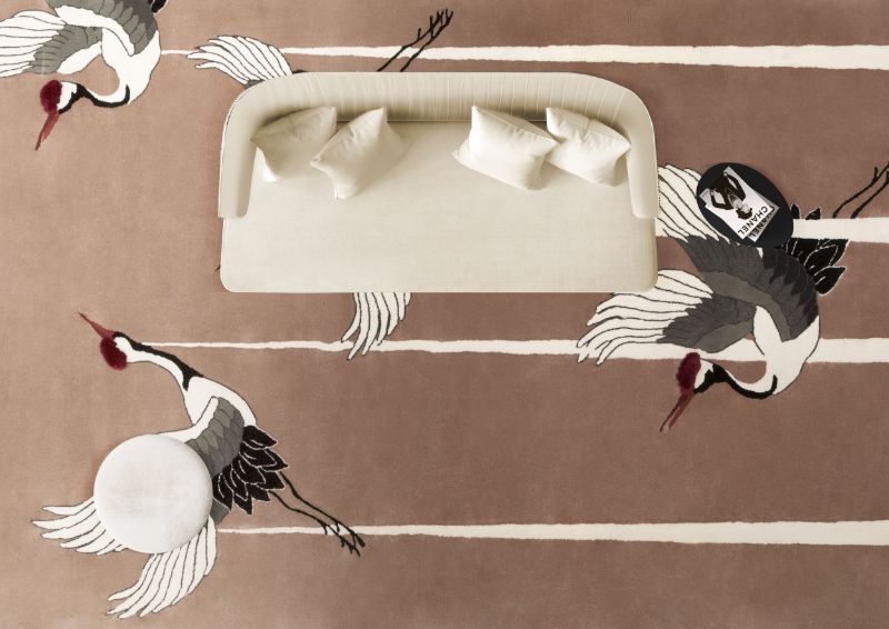 modern goose rug