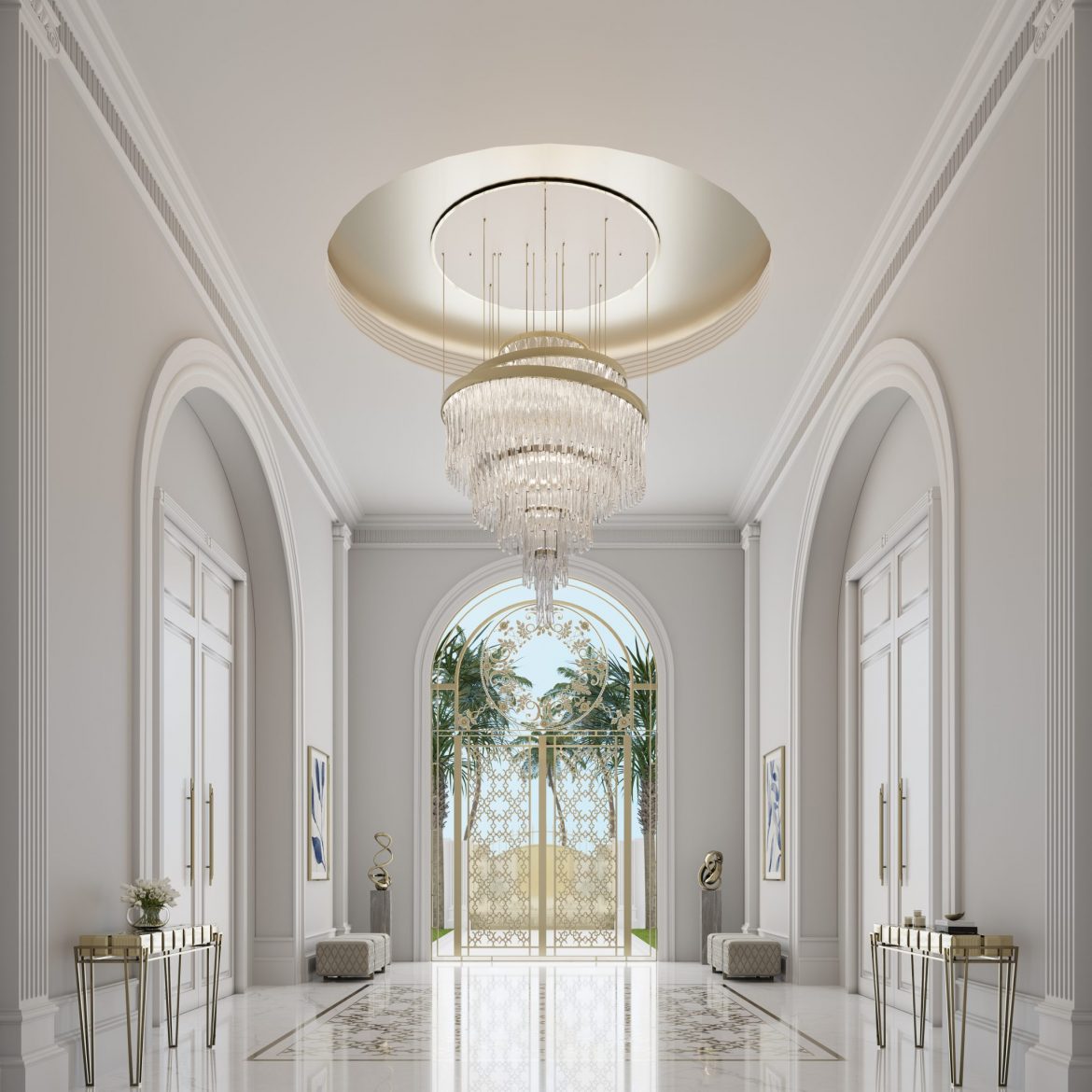 meraki palace entryway with marble floor