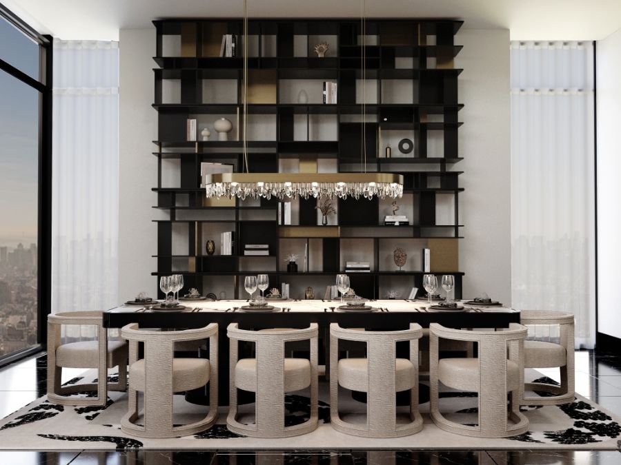 Modern luxurious dining room