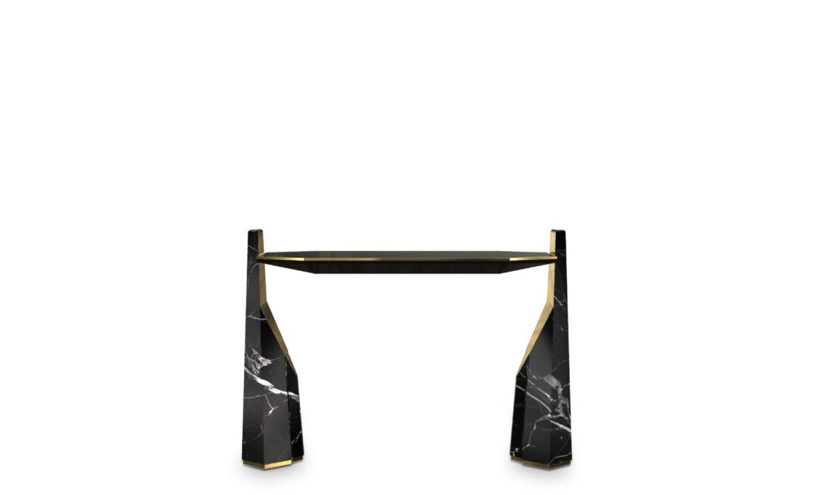 black marble console