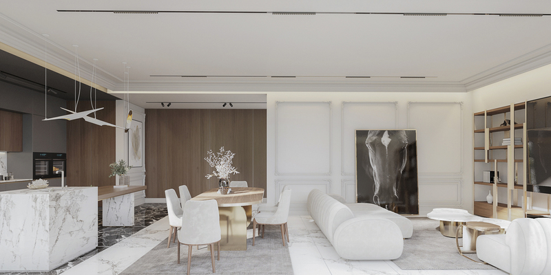 Neo Classic Living Space In Partnership With Hamada Abdou